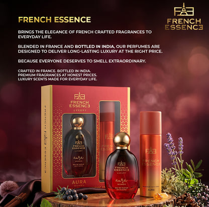 Aura Women Perfume (60ml) & Deodorant (150ml) Combo Pack