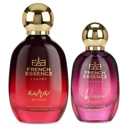 Bloom + Aura (30ml+60ml) Premium Perfume Set for Women (Pack of 2)