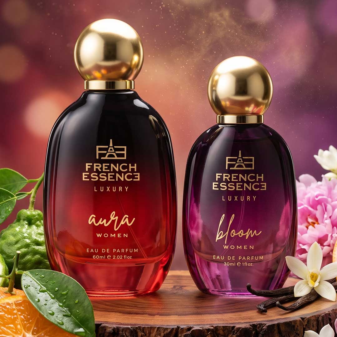 Bloom + Aura (30ml+60ml) Premium Perfume Set for Women (Pack of 2)