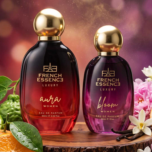 Bloom + Aura (30ml+60ml) Premium Perfume Set for Women (Pack of 2)