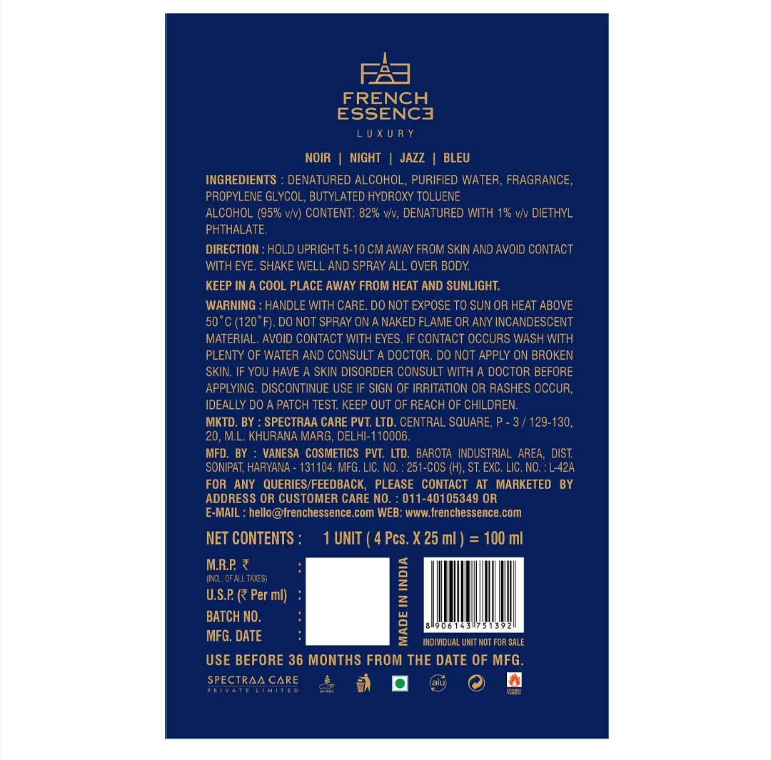 Men's Luxury Perfume Gift Set - 4 x 25mls