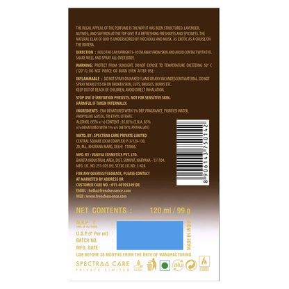 Oud Royale Unisex Parfum Body Spray - 120ml