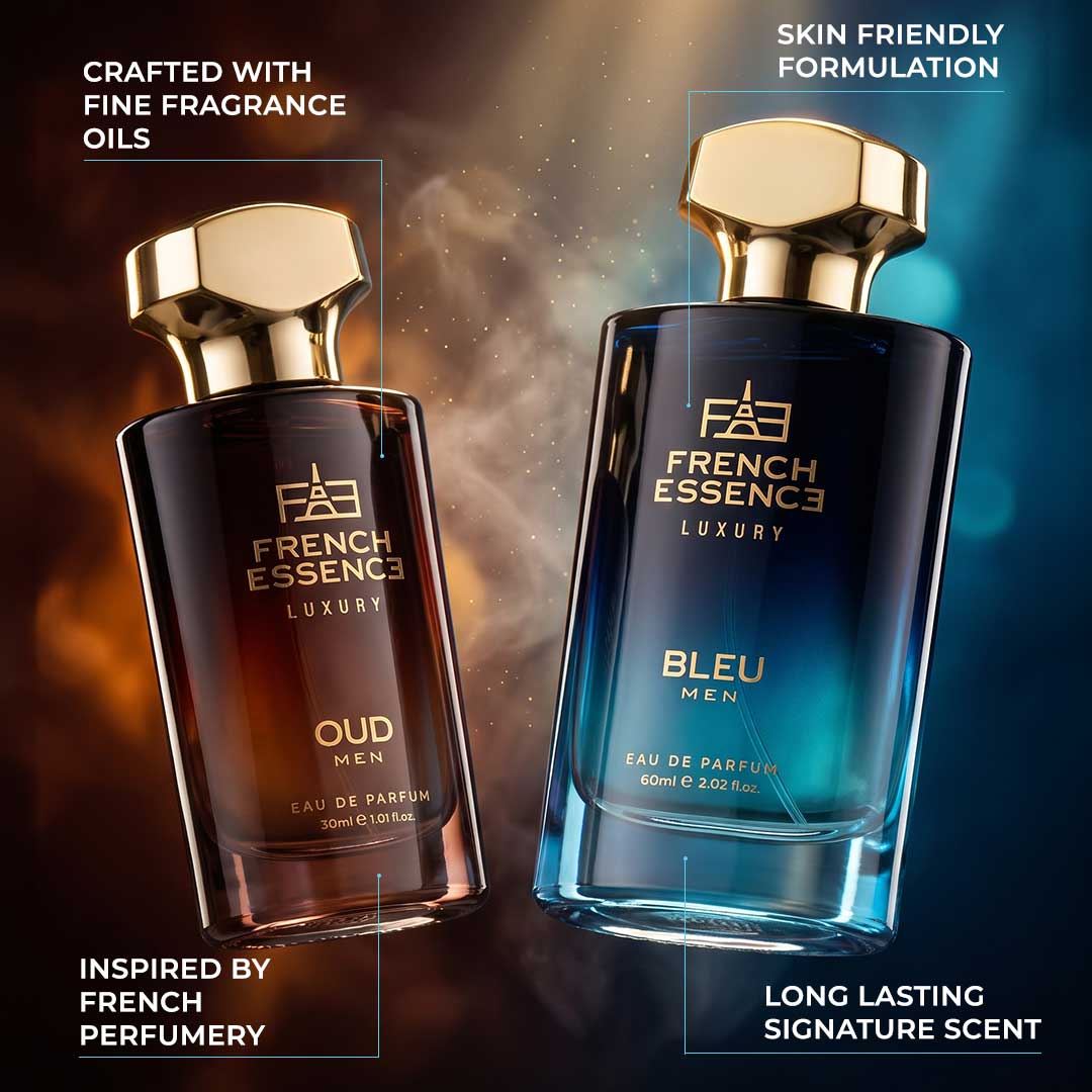 Oud + Bleu (60ml+30ml) Men Premium Perfume Combo (Pack of 2)
