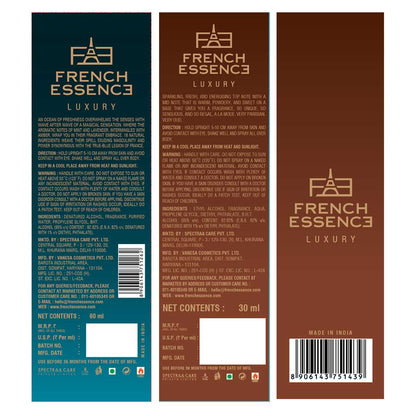 Oud + Bleu (60ml+30ml) Men Premium Perfume Combo (Pack of 2)