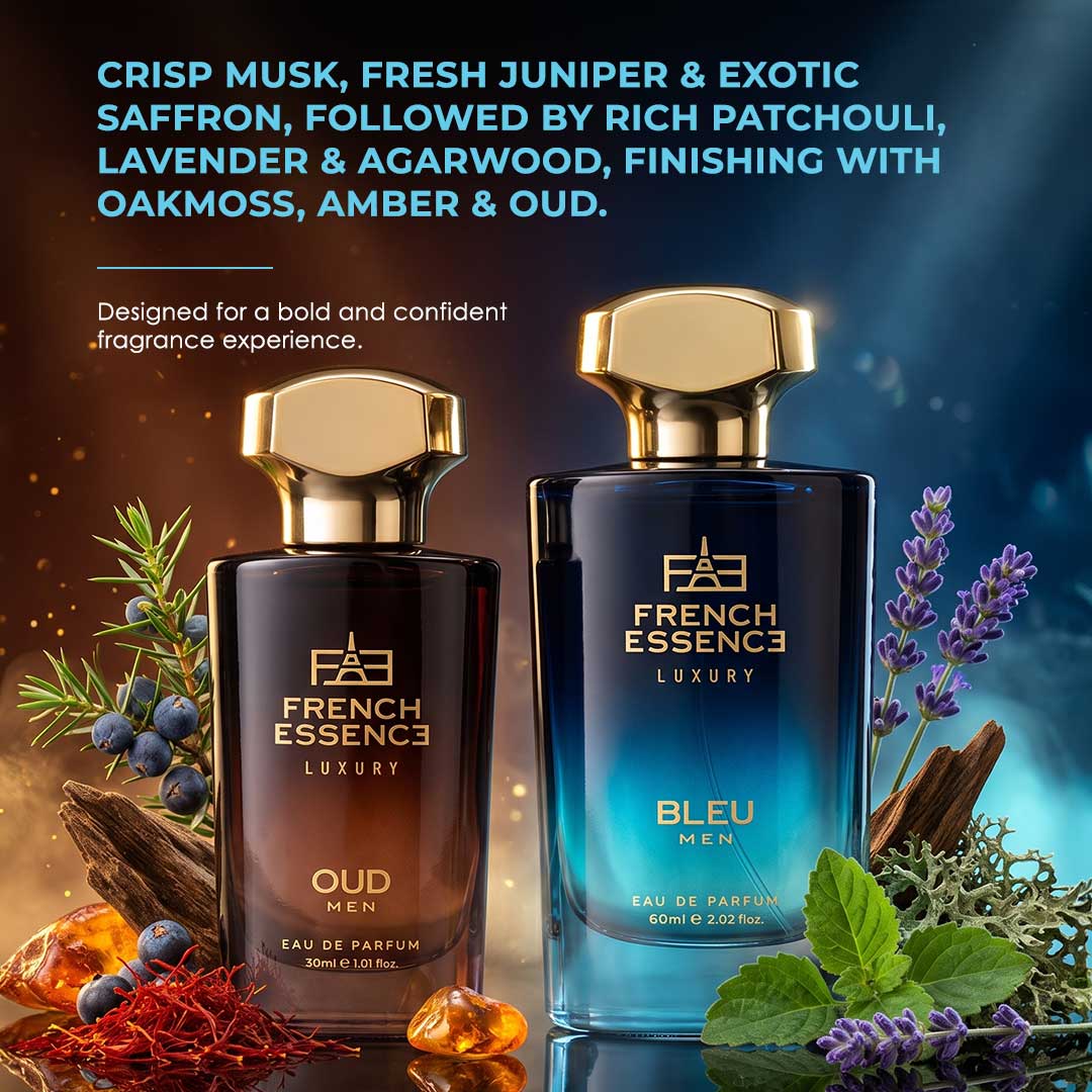 Oud + Bleu (60ml+30ml) Men Premium Perfume Combo (Pack of 2)