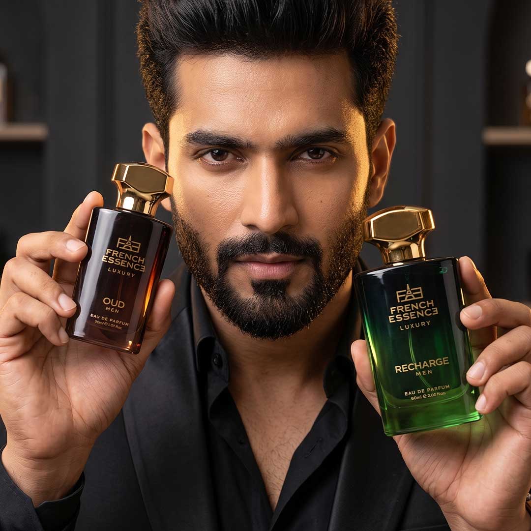 Oud + Recharge Premium Perfume Set for Men 60ml+30ml (Pack of 2)