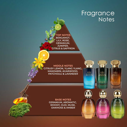 Unisex Luxury Perfume Gift Combo – Pack of 6 (30ml Each) | Long-Lasting EDP for Men & Women