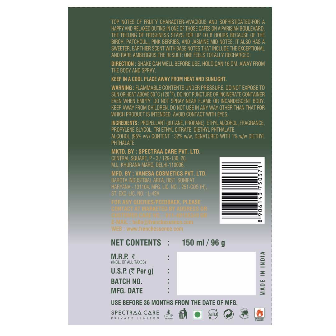 Recharge Unisex Deodorant Body Spray - 150ml