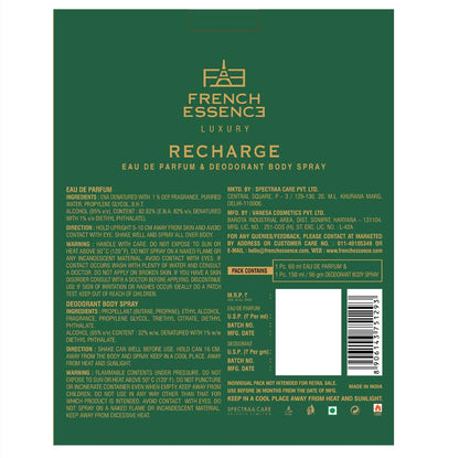 Recharge Men Perfume (60ml) & Deodorant (150ml) Combo Pack