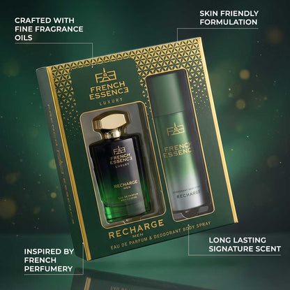 Recharge Men Perfume (60ml) & Deodorant (150ml) Combo Pack