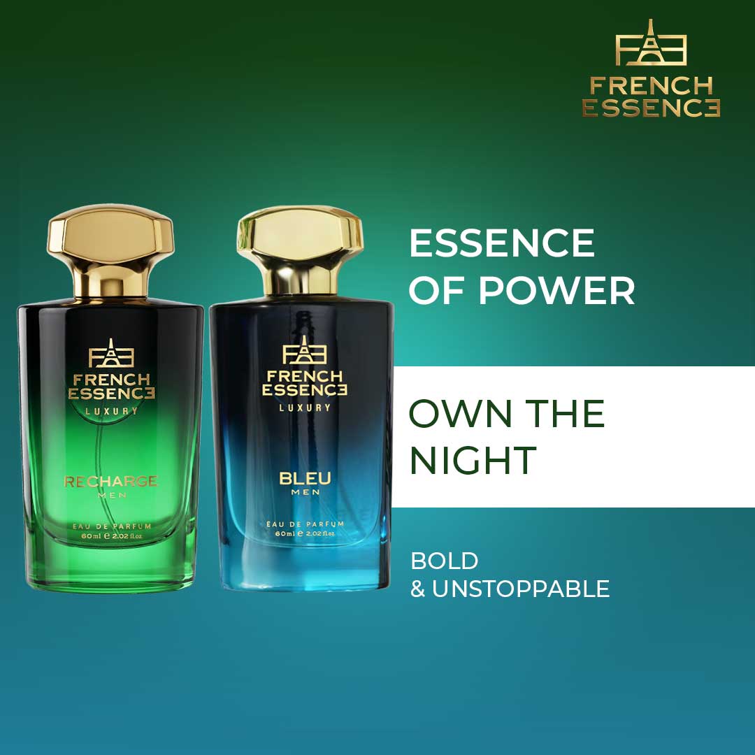 Recharge & Bleu Men's Perfume Combo Pack 60ml+60ml (Pack of 2)