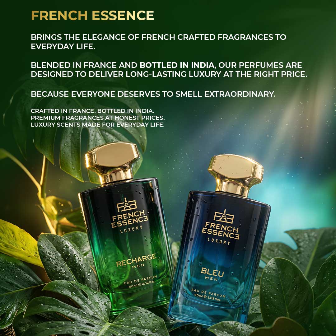 Recharge & Bleu Men's Perfume Combo Pack 60ml+60ml (Pack of 2)