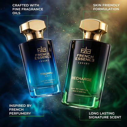 Triumph + Recharge (60ml+30ml) Luxury Perfume Combo (Pack of 2)