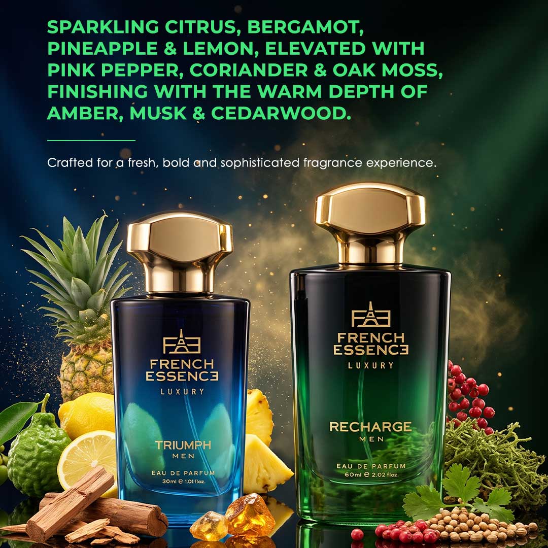 Triumph + Recharge (60ml+30ml) Luxury Perfume Combo (Pack of 2)