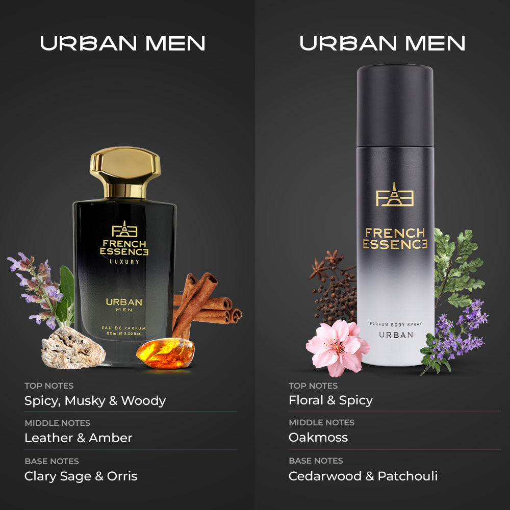 Urban Men Perfume (60ml) & Deodorant (120ml) Combo Pack