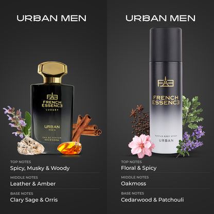 Urban Men Perfume (60ml) & Deodorant (120ml) Combo Pack
