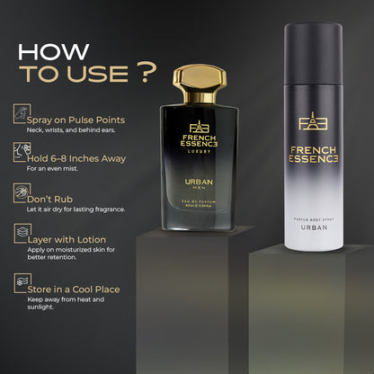 Urban Men Perfume (60ml) & Deodorant (120ml) Combo Pack