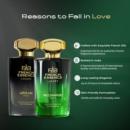 Recharge & Urban Perfume Combo Pack 60ml+60ml (Pack of 2)