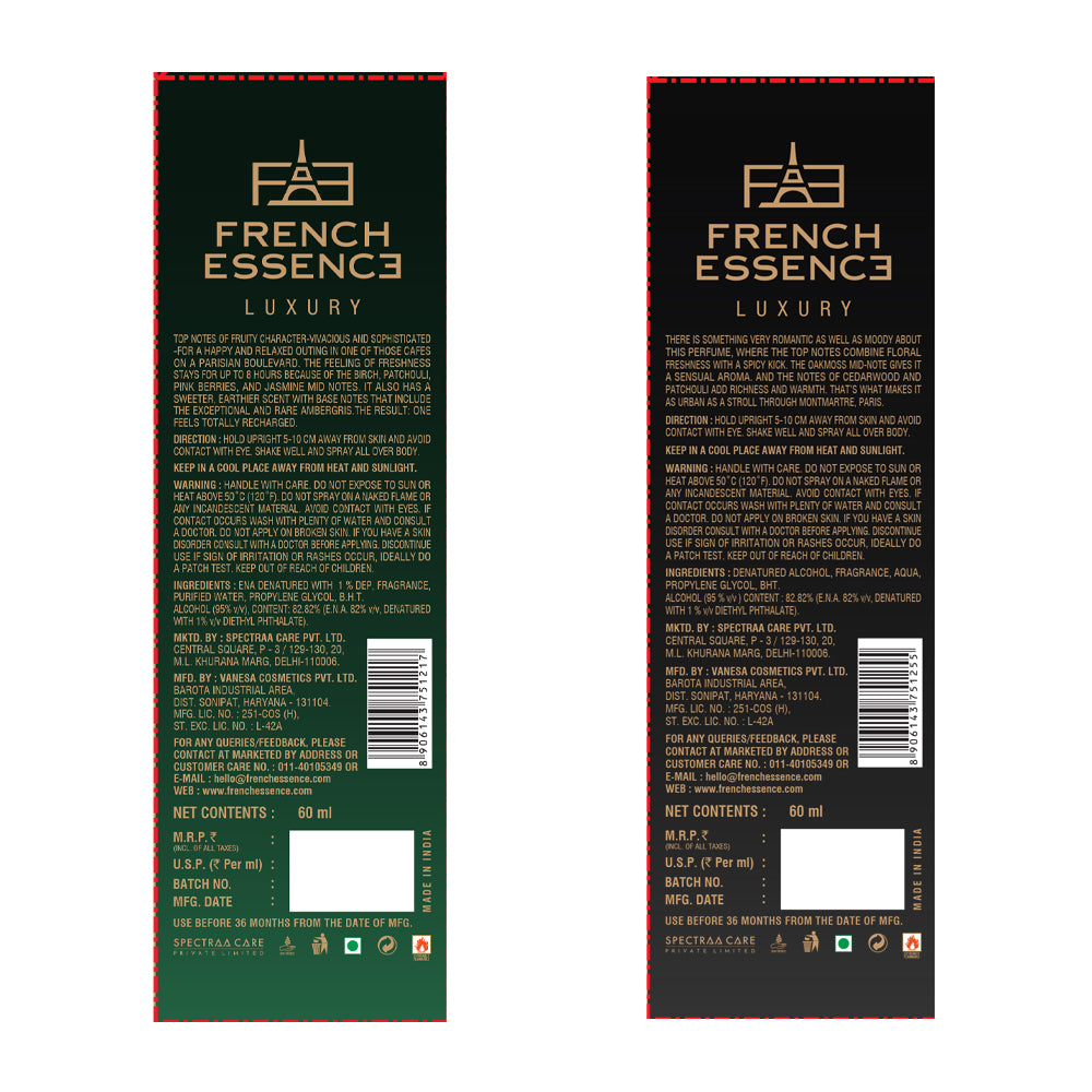 Recharge & Urban Perfume Combo Pack 60ml+60ml (Pack of 2)